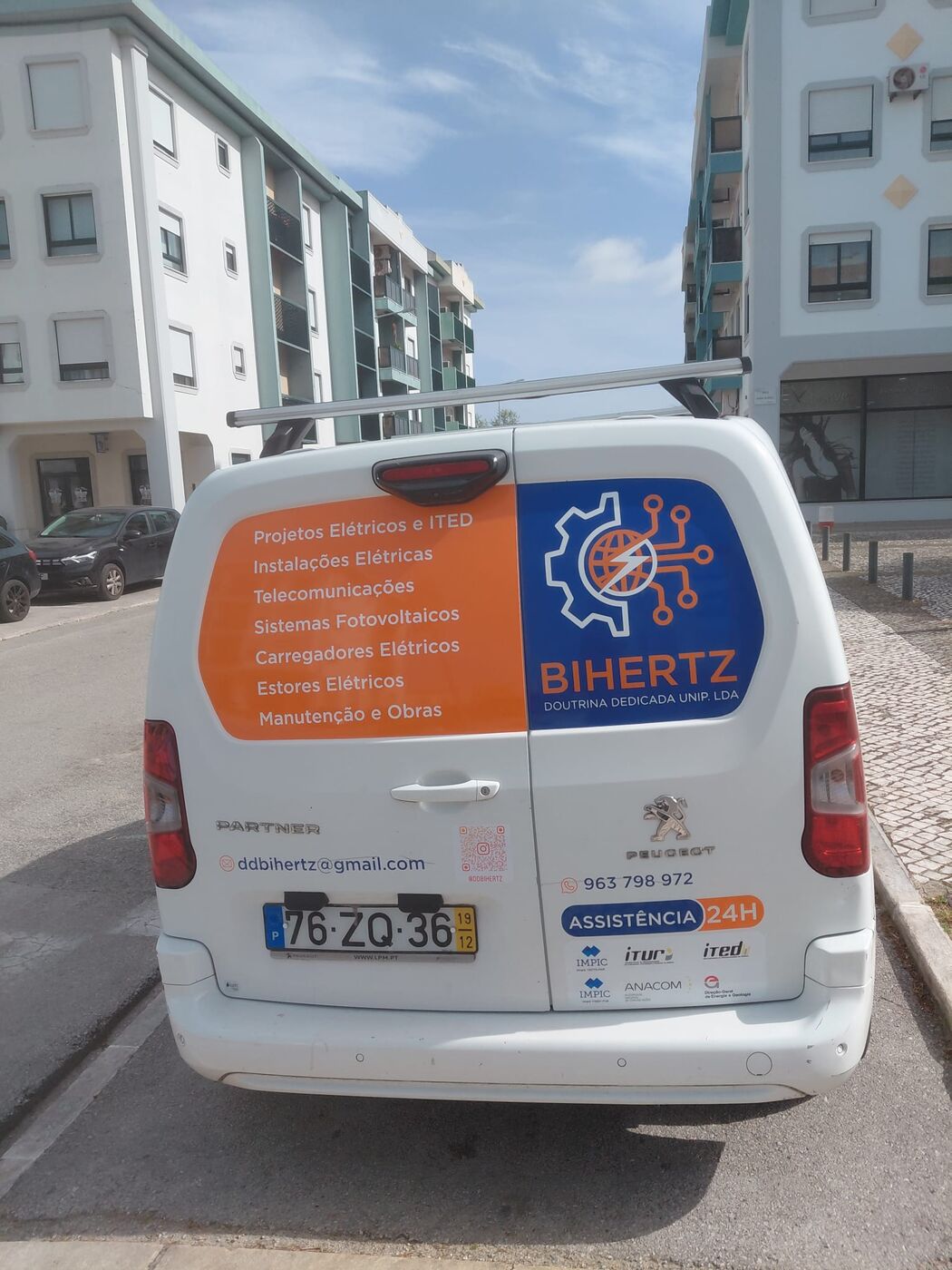 Serviços da Bihertz identificados na frota da empresa